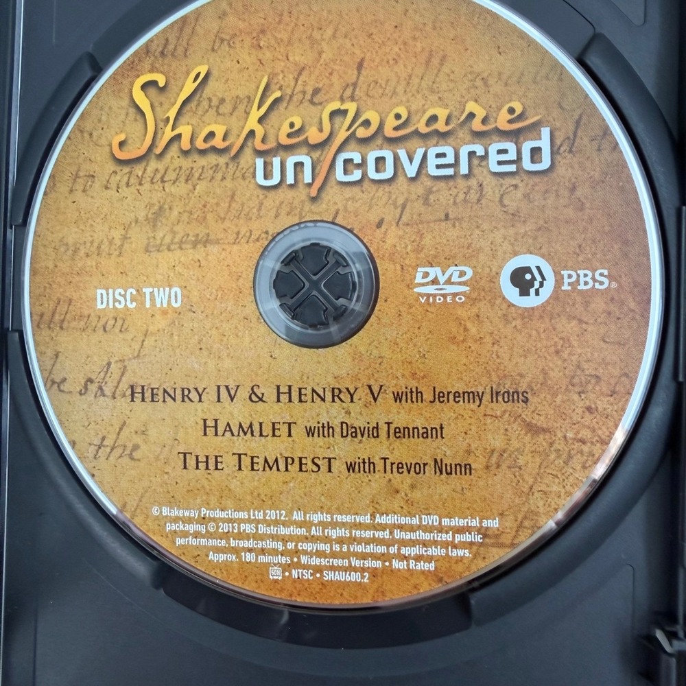 PBS Shakespeare Uncovered Series 1 DVD 2-Disc Set w/ David Tennant Jeremy Irons - Picture 5 of 6